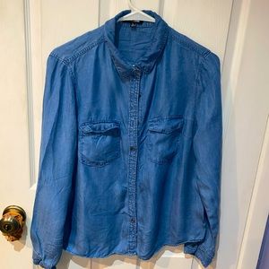 Denim button up